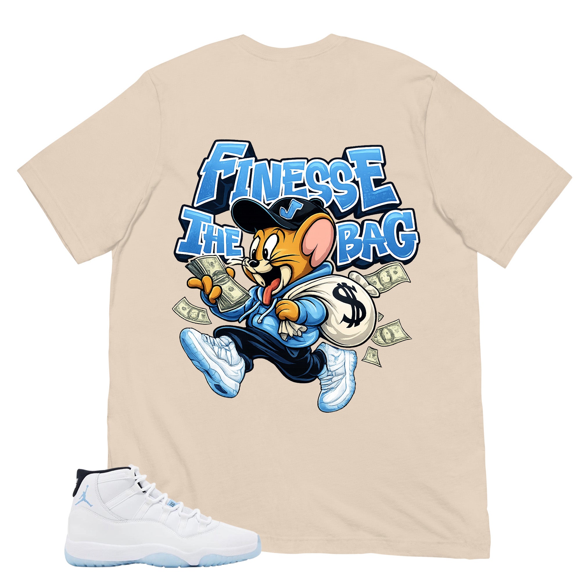 Graphic Tee Finesse The Bag Shirt - to Matching Air Jordan 11 Legend Blue | Zadago