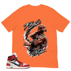 Graphic Tee Flight Legend Shirt | Matching  Off-White x Air Jordan 1 Chicago | Zadago