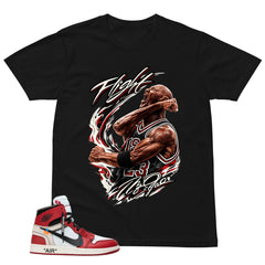 Graphic Tee Flight Legend Shirt | Matching  Off-White x Air Jordan 1 Chicago | Zadago