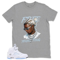 Graphic Tee Free Young Thug Shirt - to Matching Air Jordan 5 White Metallic | Zadago