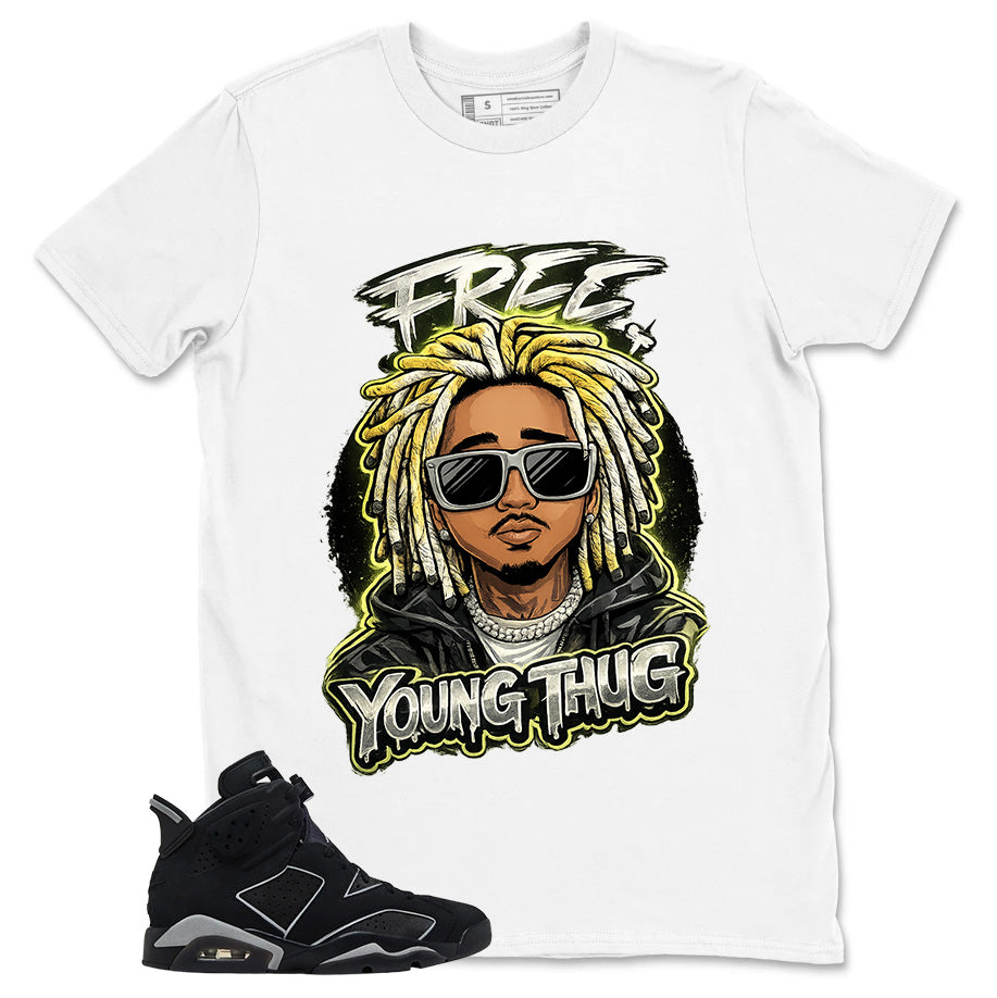 Graphic Tee Free Young Thug Shirt - to Matching Air Jordan 6 Cap and Gown | Zadago