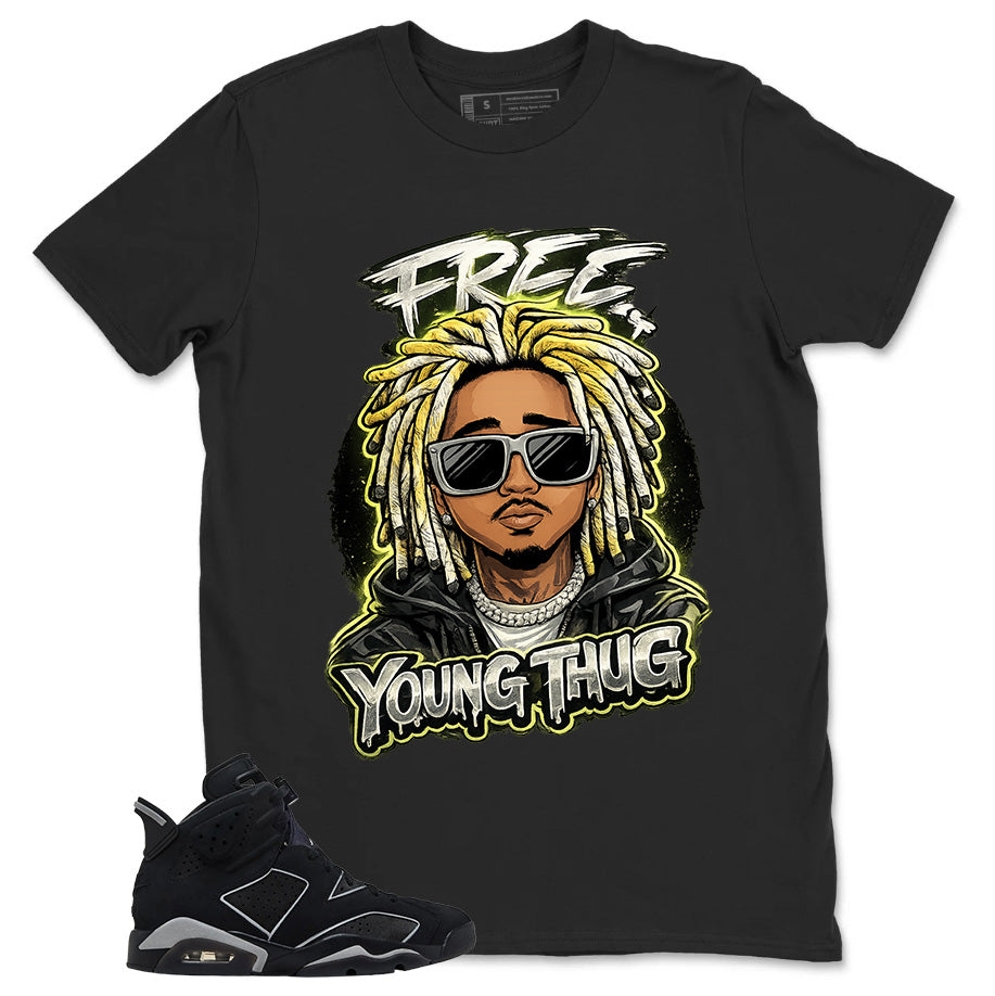 Graphic Tee Free Young Thug Shirt - to Matching Air Jordan 6 Cap and Gown | Zadago