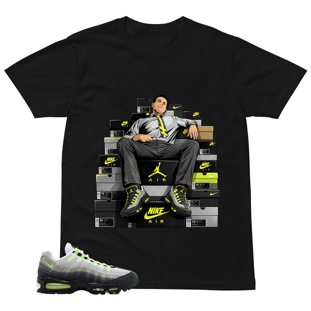 Graphic Tee Fresh Sneaker Man Shirt - to Matching  Air Max 95 Neon | Zadago