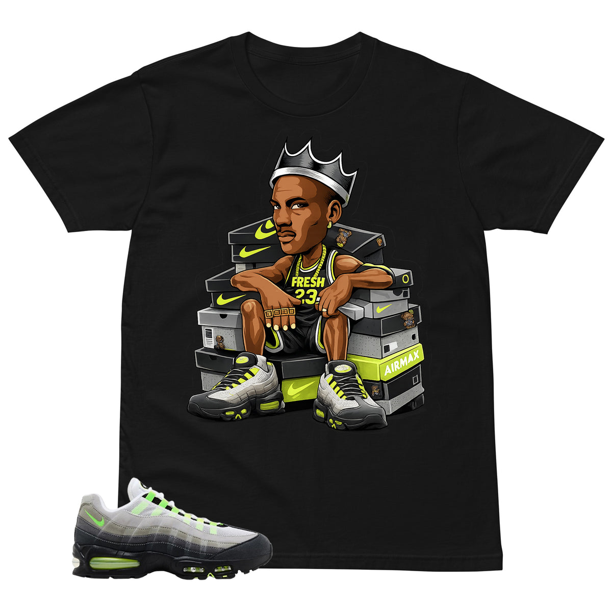 Graphic Tee Fresh Sneaker Shirt - to Matching  Air Max 95 Neon | Zadago