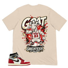 Graphic Tee Goat 23 | Matching Jordan 1 Union LA Chicago Shadow | Zadago