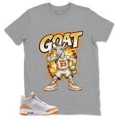 Graphic Tee Goat 23 Shirt - to Matching Air Jordan 3 Orange Citrus | Zadago