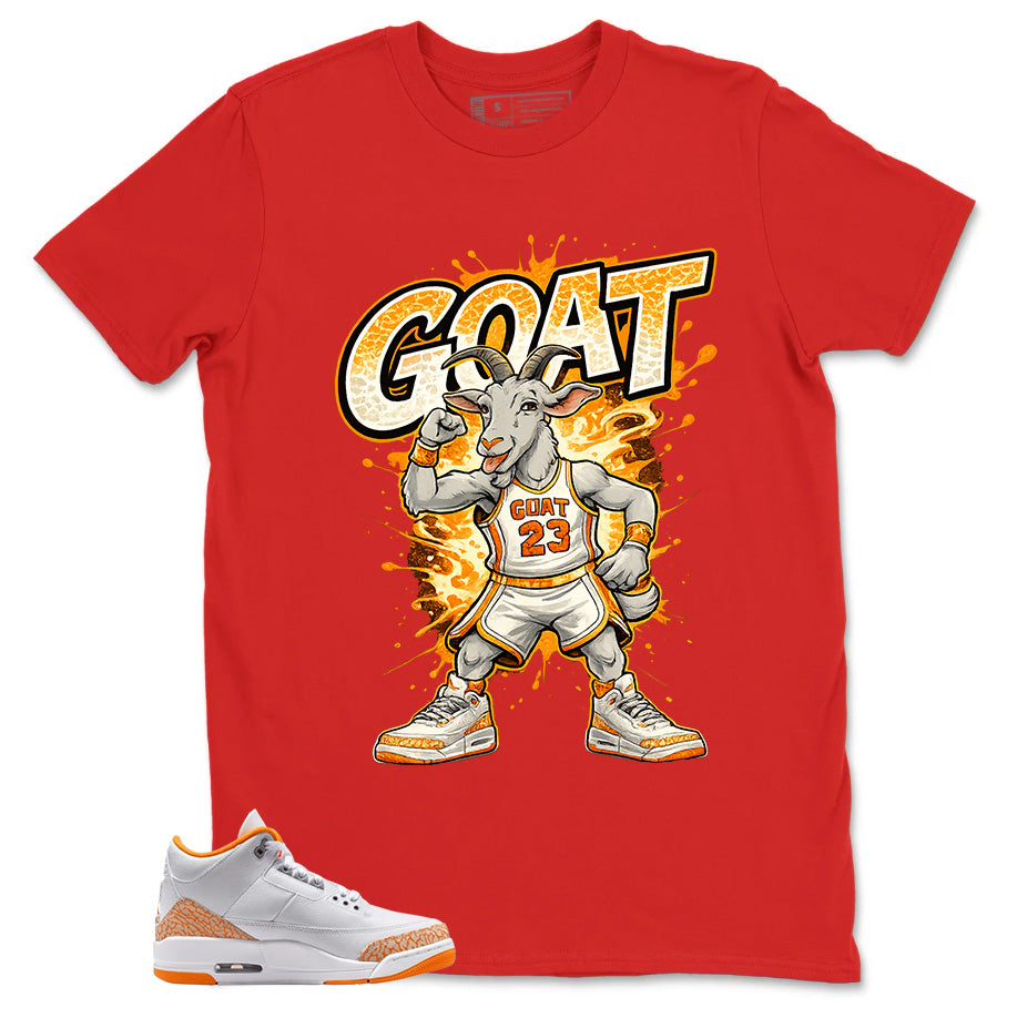 Graphic Tee Goat 23 Shirt - to Matching Air Jordan 3 Orange Citrus | Zadago