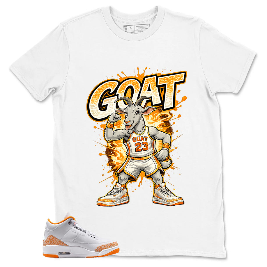 Graphic Tee Goat 23 Shirt - to Matching Air Jordan 3 Orange Citrus | Zadago