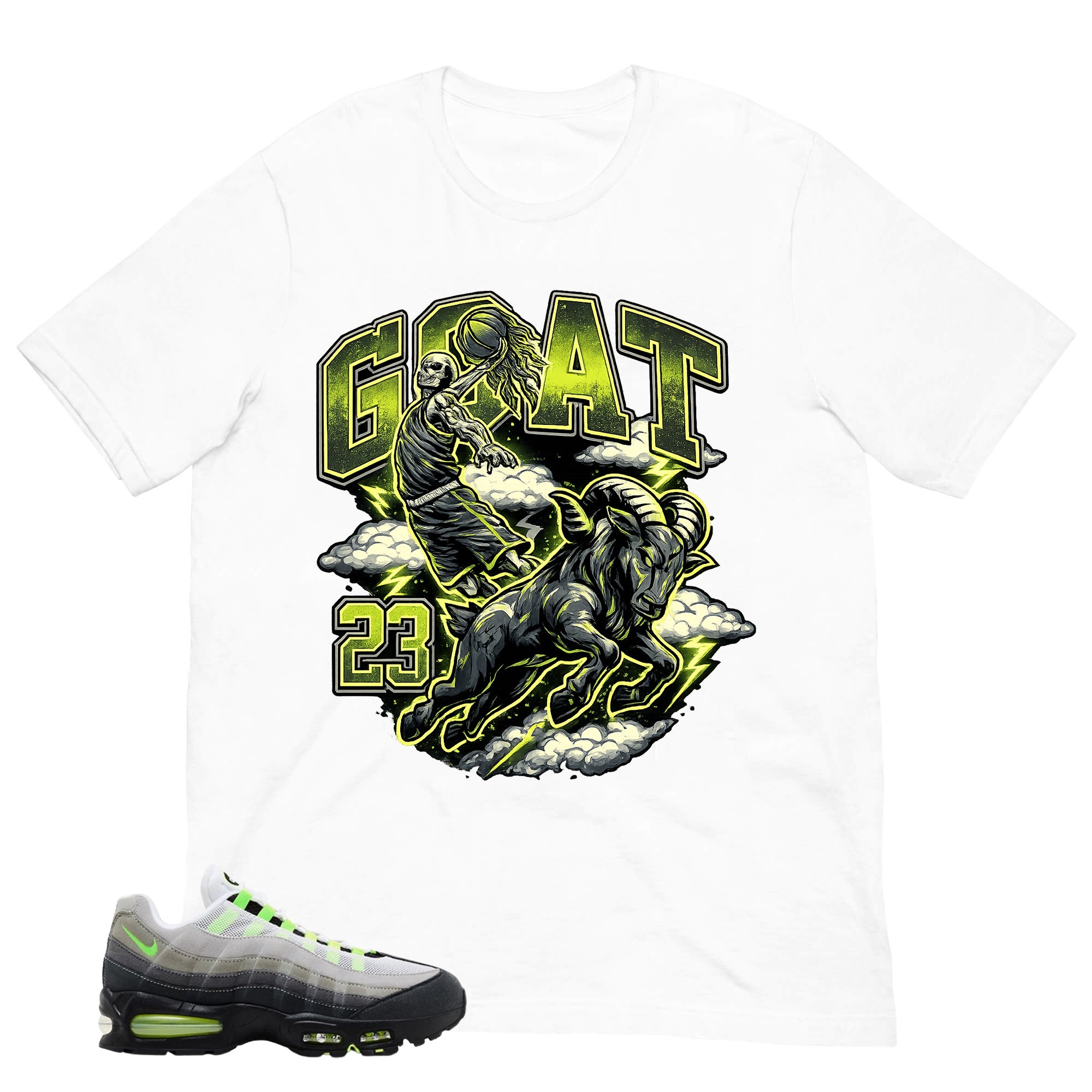 Graphic Tee Goat 23 Shirt - to Matching  Air Max 95 Neon | Zadago