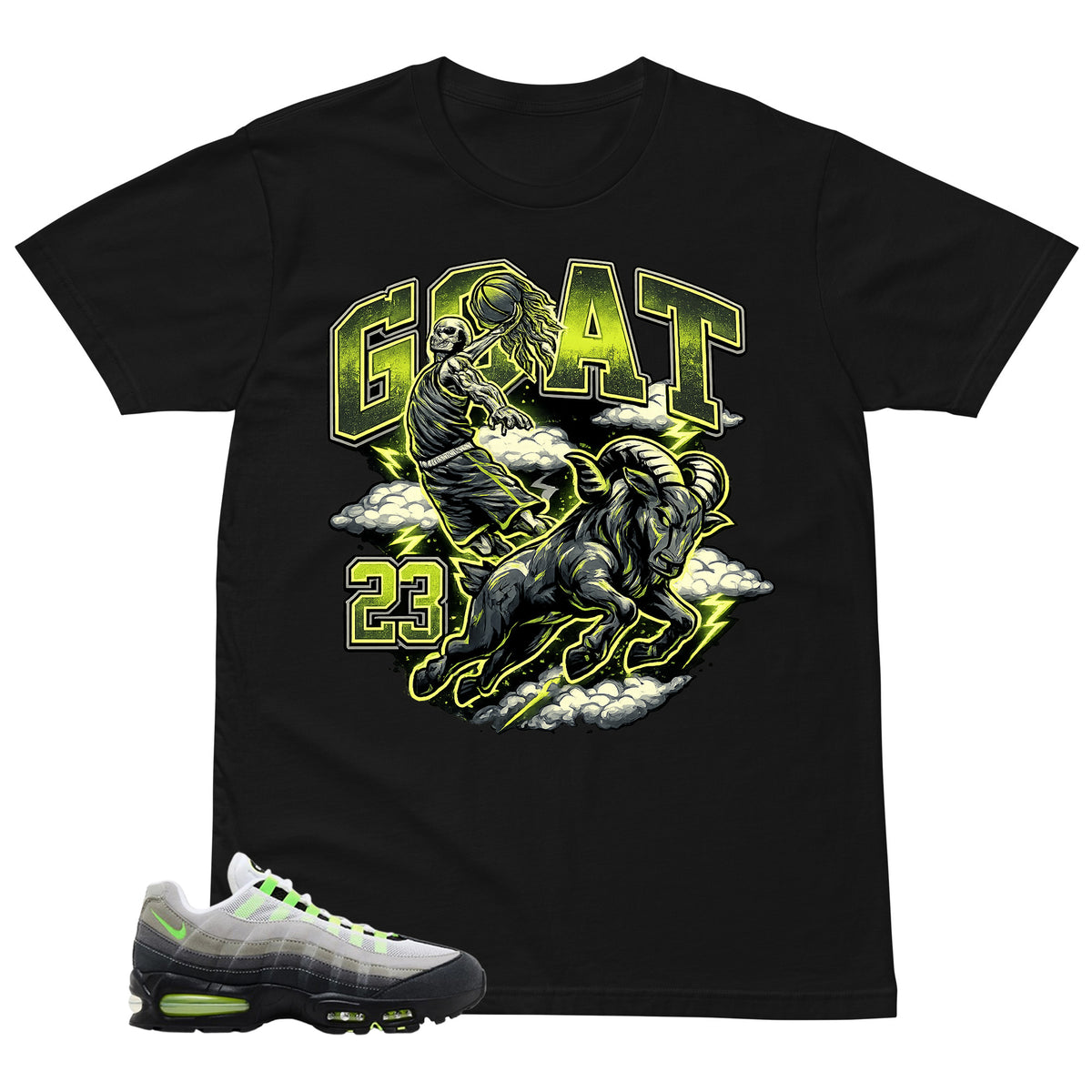 Graphic Tee Goat 23 Shirt - to Matching  Air Max 95 Neon | Zadago