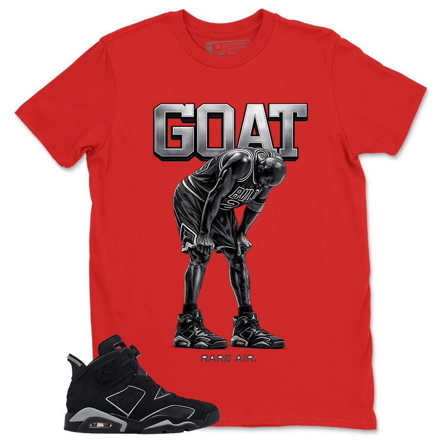 Graphic Tee Goat Rare Air Shirt - to Matching Air Jordan 6 Cap and Gown | Zadago