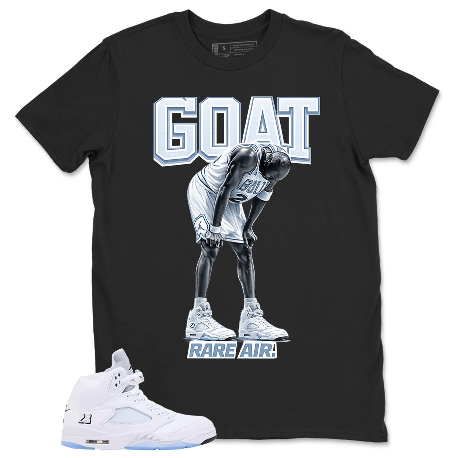 Graphic Tee Goat Shirt - Matching Air Jordan 5 White Metallic | Zadago