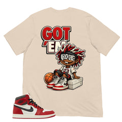 Graphic Tee Got 'Em Dope Shirt - to Matching Air Jordan 1 Chicago Lost & Found | Zadago