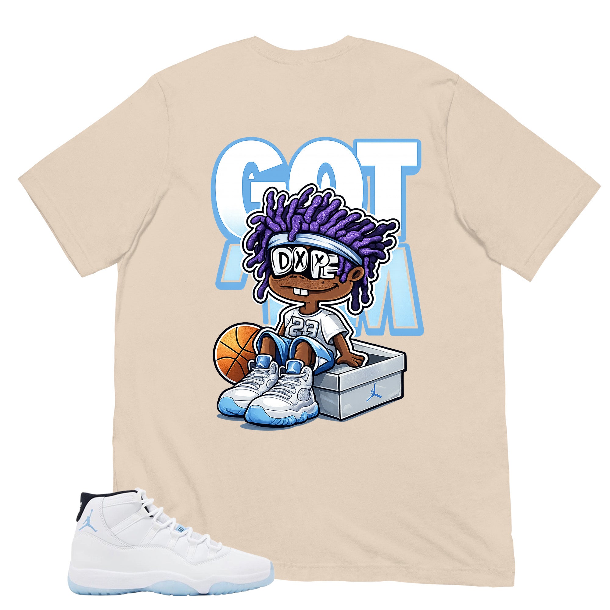 Graphic Tee Got 'Em Dope Shirt - to Matching Air Jordan 11 Legend Blue | Zadago