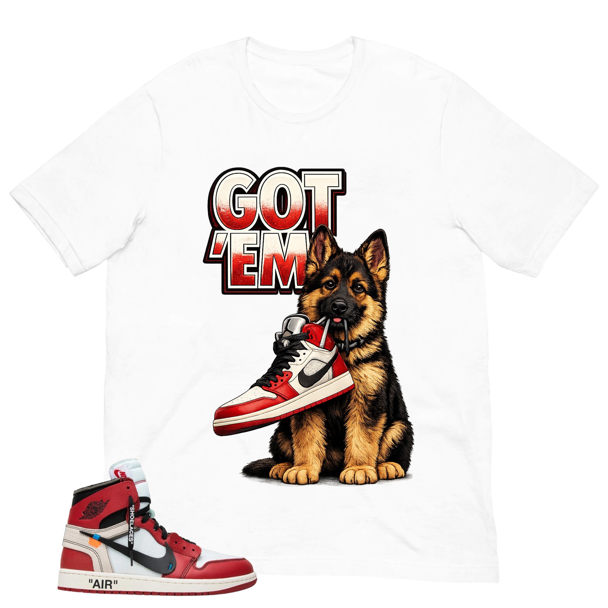 Graphic Tee Got 'Em GS | Matching  Off-White x Air Jordan 1 Chicago | Zadago