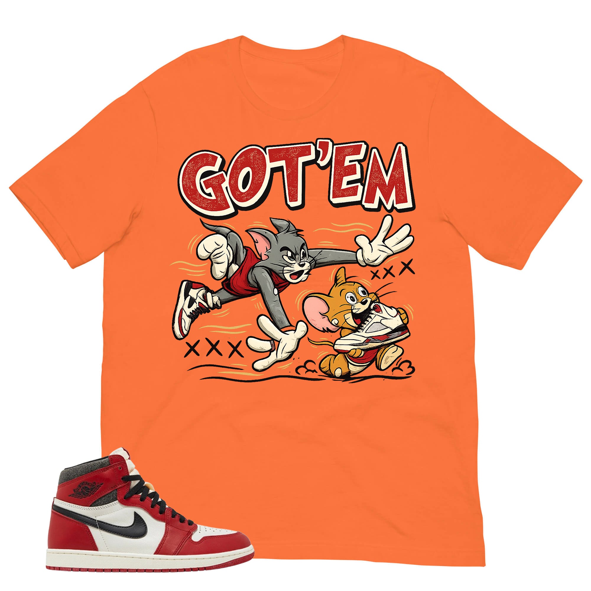 Graphic Tee Got 'Em Jerry Shirt - to Matching Air Jordan 1 Chicago Lost & Found | Zadago