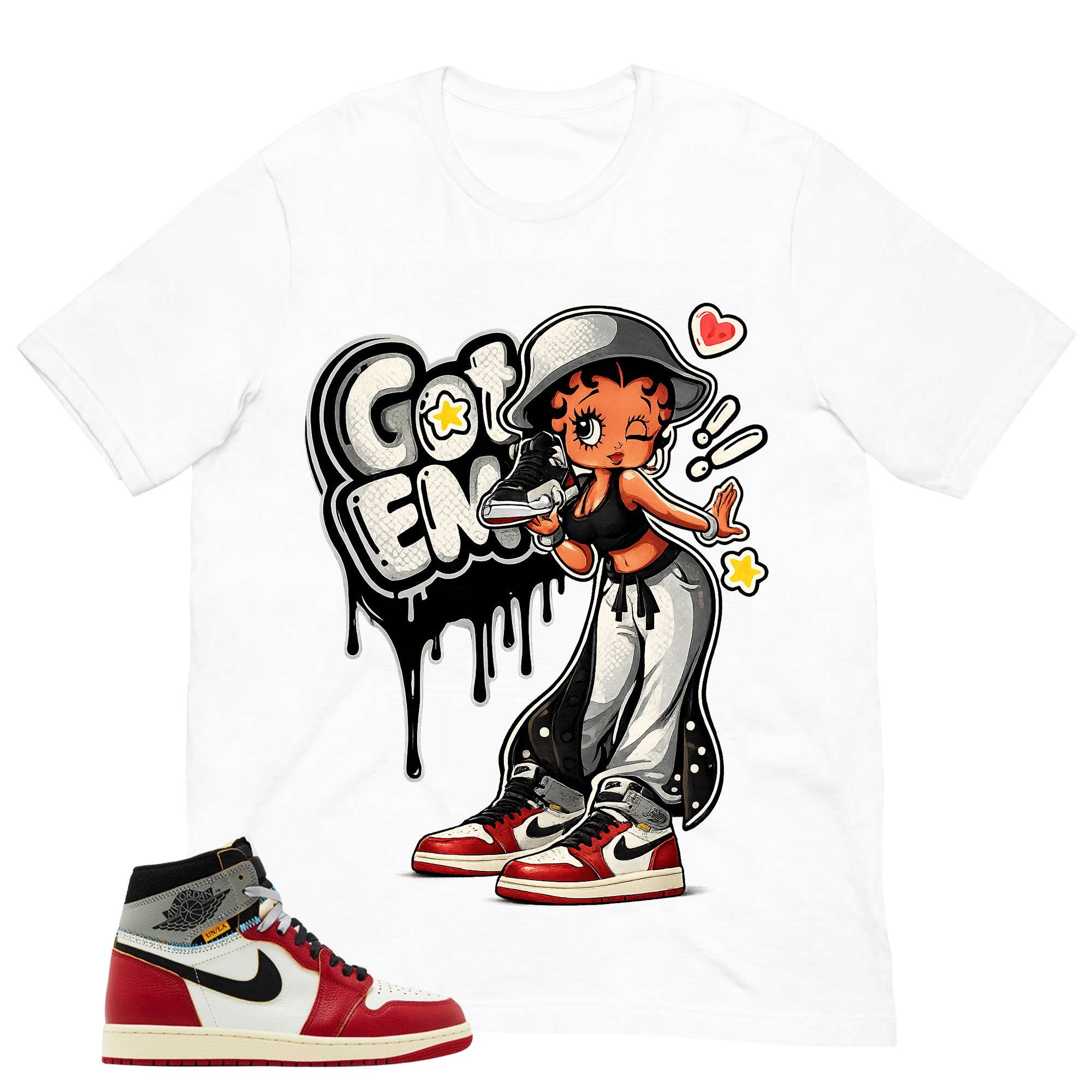 Graphic Tee Got 'Em Lady | Matching Jordan 1 Union LA Chicago Shadow | Zadago