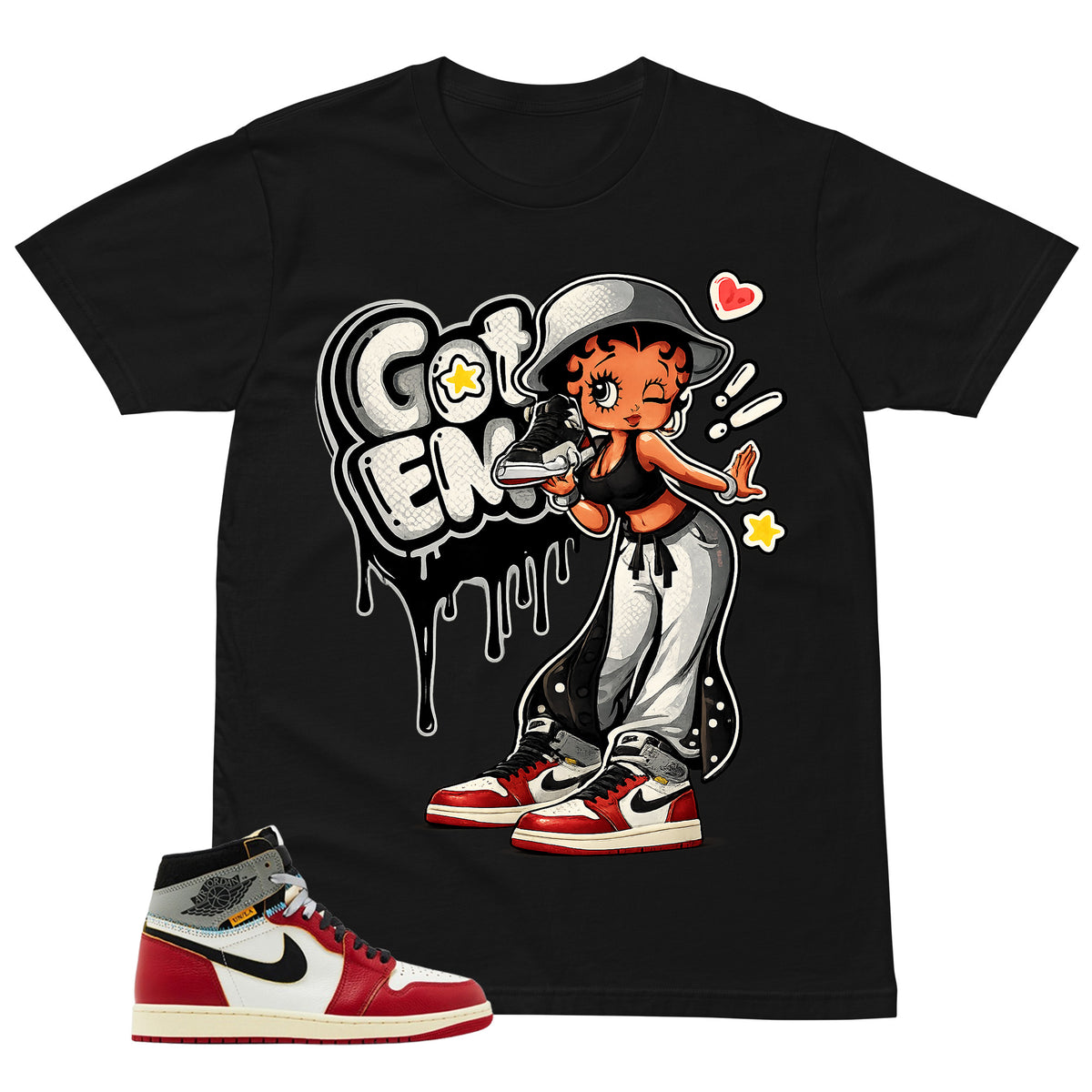 Graphic Tee Got 'Em Lady | Matching Jordan 1 Union LA Chicago Shadow | Zadago