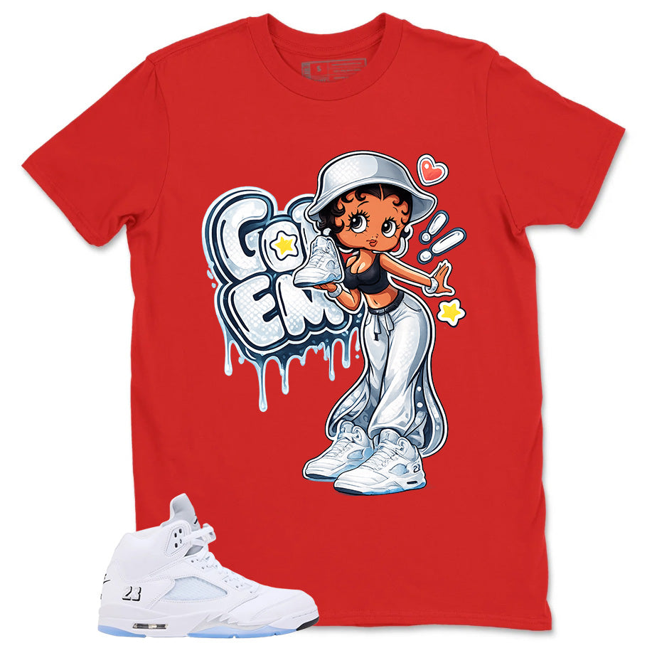 Graphic Tee Got 'Em Lady Shirt - to Matching Air Jordan 5 White Metallic | Zadago
