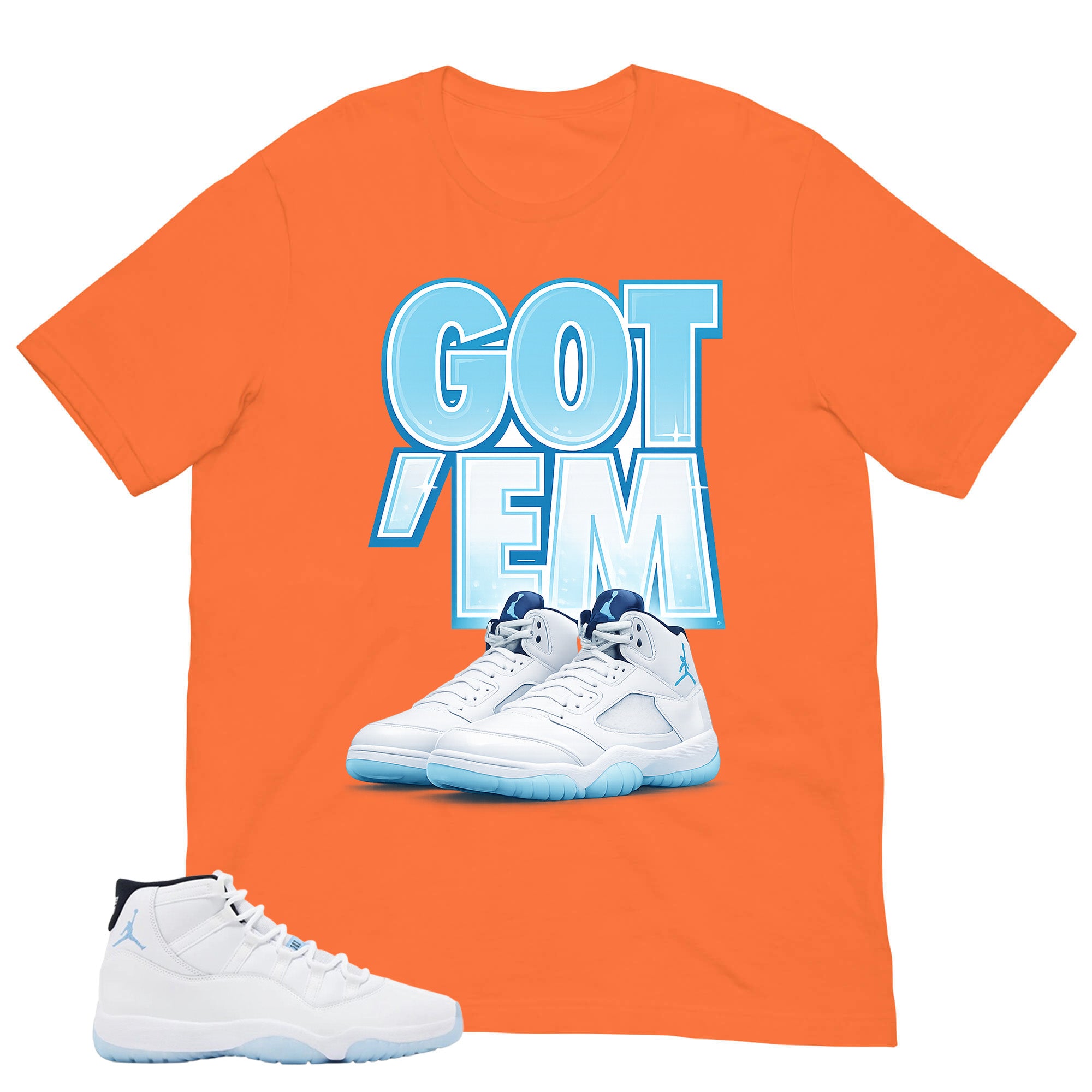 Graphic Tee Got 'Em Sneaker Shirt - to Matching Air Jordan 11 Legend Blue | Zadago