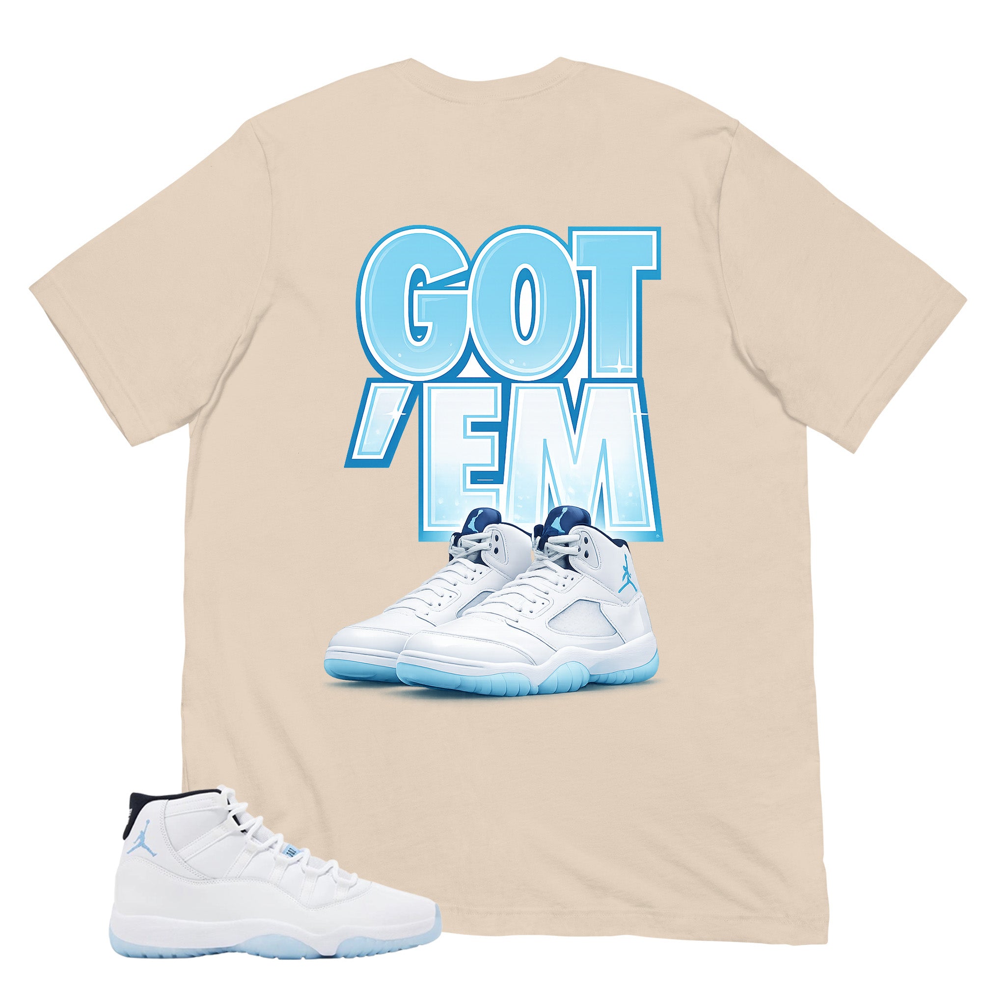 Graphic Tee Got 'Em Sneaker Shirt - to Matching Air Jordan 11 Legend Blue | Zadago