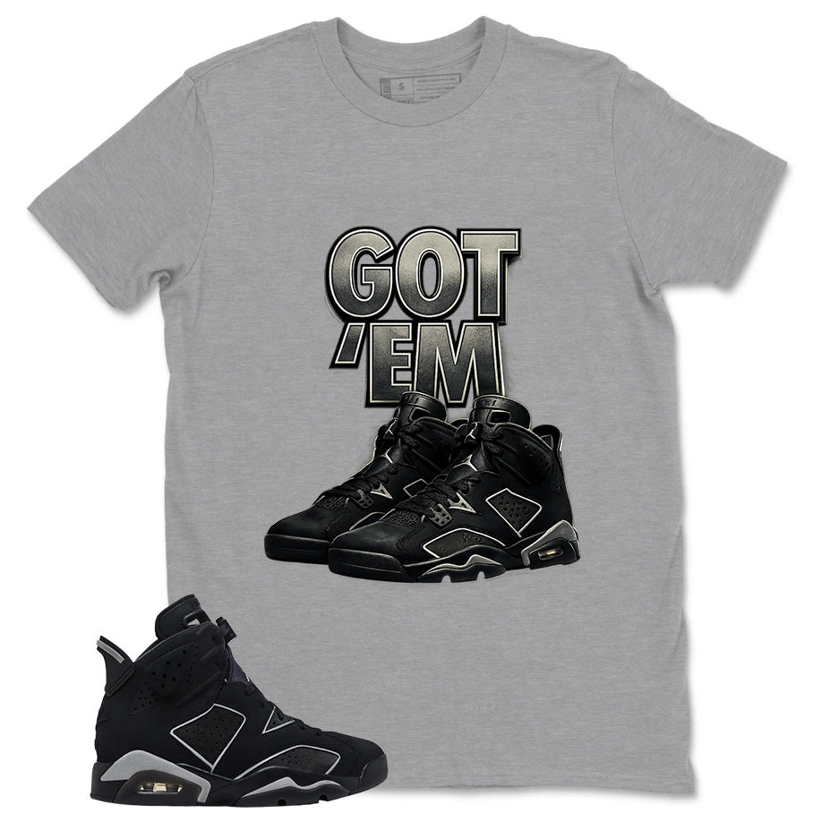 Graphic Tee Got 'Em Sneaker Shirt - to Matching Air Jordan 6 Cap and Gown | Zadago