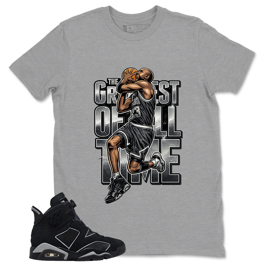 Graphic Tee Greatest Of All Time MJ Shirt - to Matching Air Jordan 6 Cap and Gown | Zadago