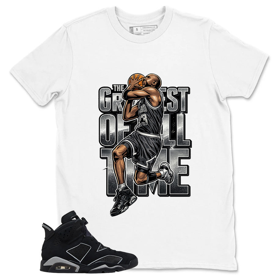 Graphic Tee Greatest Of All Time MJ Shirt - to Matching Air Jordan 6 Cap and Gown | Zadago