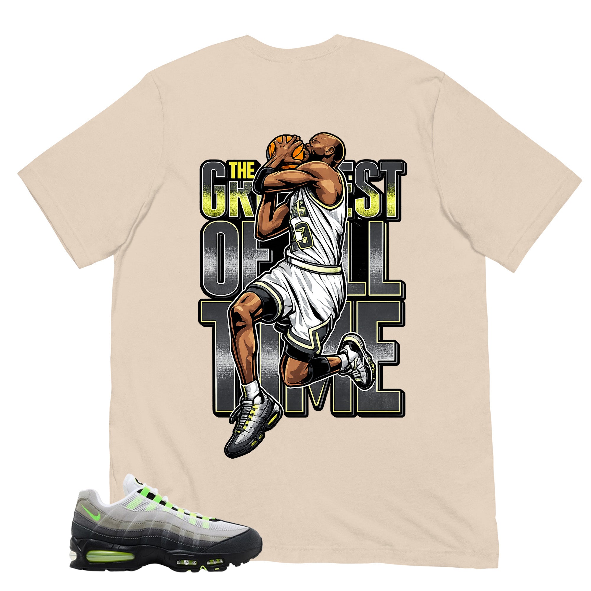Graphic Tee Greatest Of All Time Shirt - to Matching  Air Max 95 Neon | Zadago