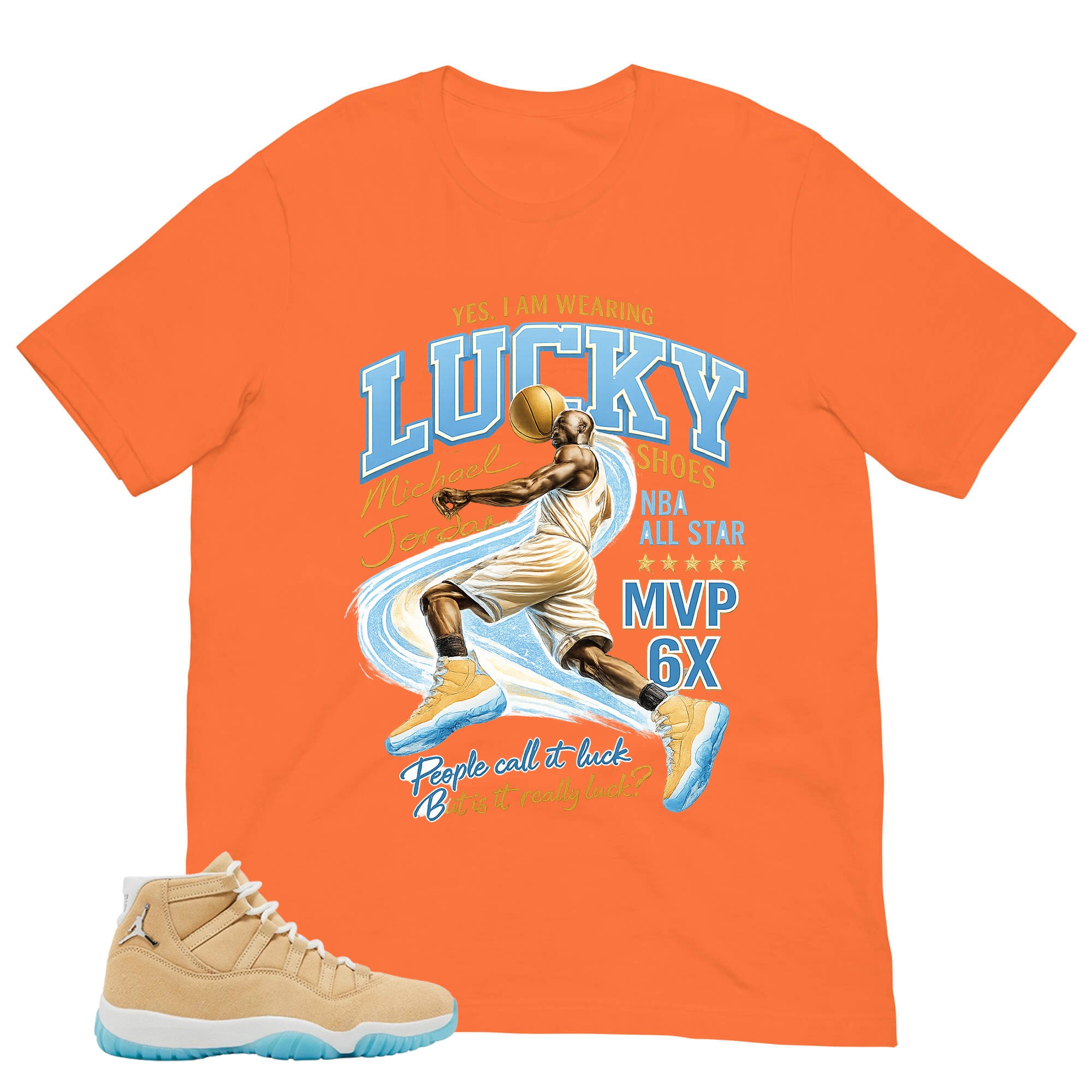 Graphic Tee I Wear Lucky Shoes MJ Shirt - to Matching Air Jordan 11 H-Town | Zadago
