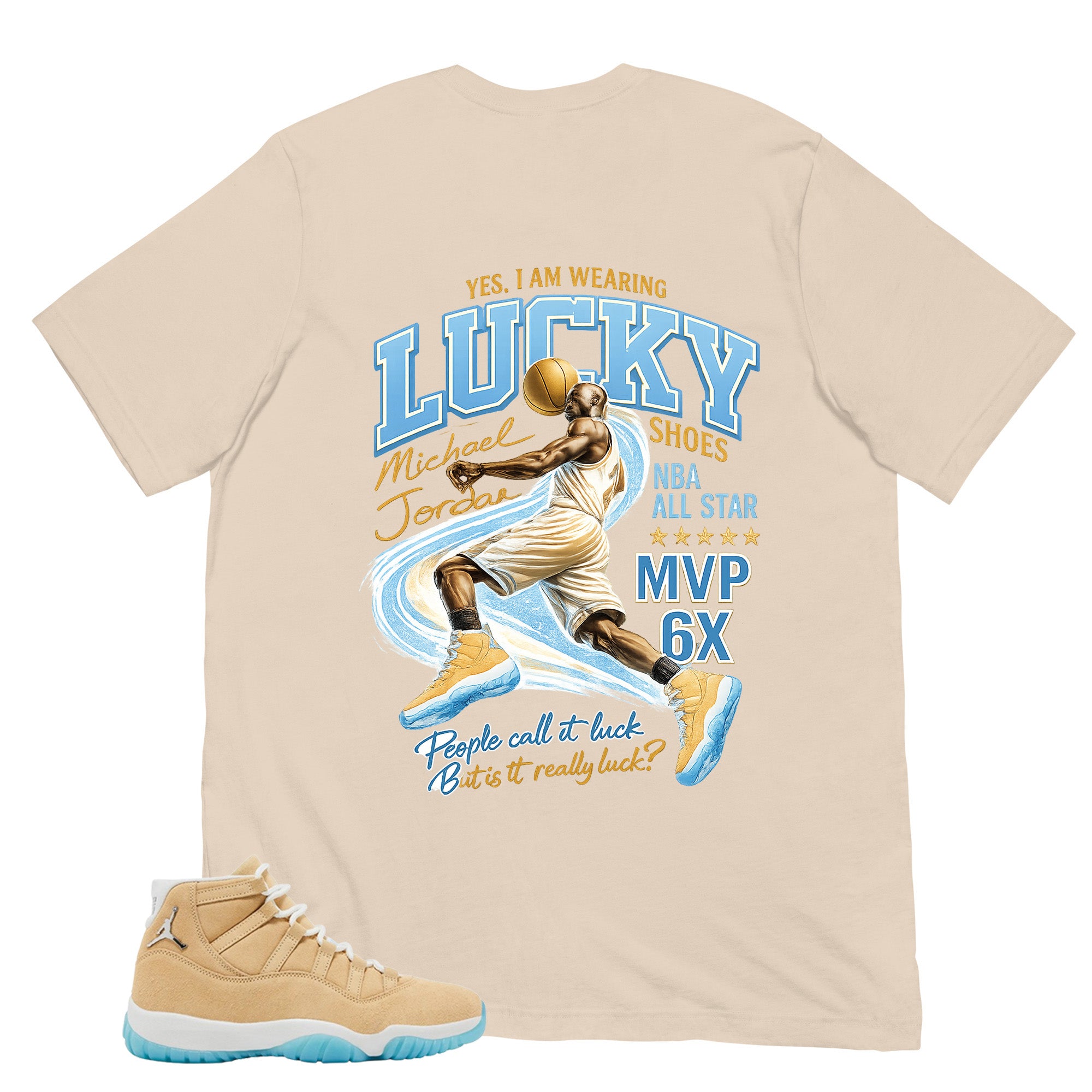 Graphic Tee I Wear Lucky Shoes MJ Shirt - to Matching Air Jordan 11 H-Town | Zadago