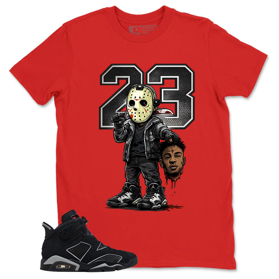 Graphic Tee Jason 23 Shirt - to Matching Air Jordan 6 Cap and Gown | Zadago