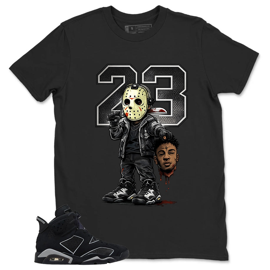 Graphic Tee Jason 23 Shirt - to Matching Air Jordan 6 Cap and Gown | Zadago