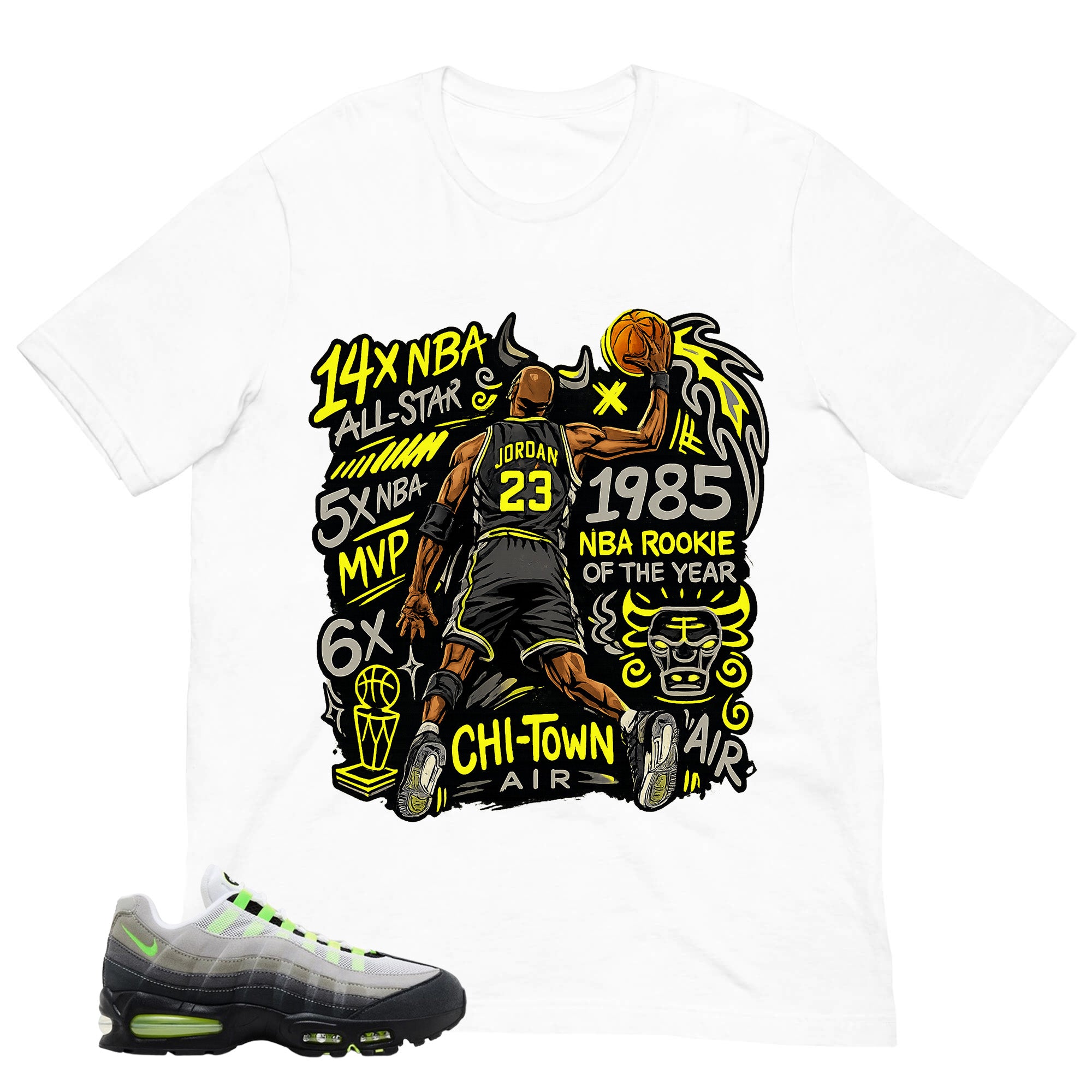 Graphic Tee Jordan 23 All Star Shirt - to Matching  Air Max 95 Neon | Zadago