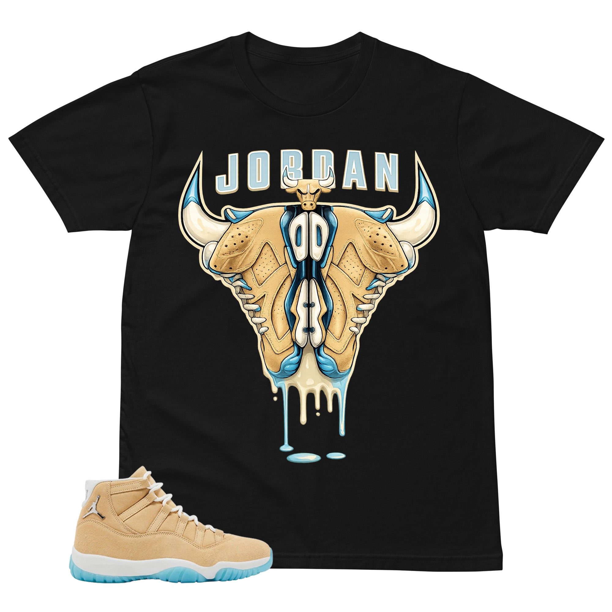 Graphic Tee Jordan Bull Head Shirt - to Matching Air Jordan 11 H-Town | Zadago