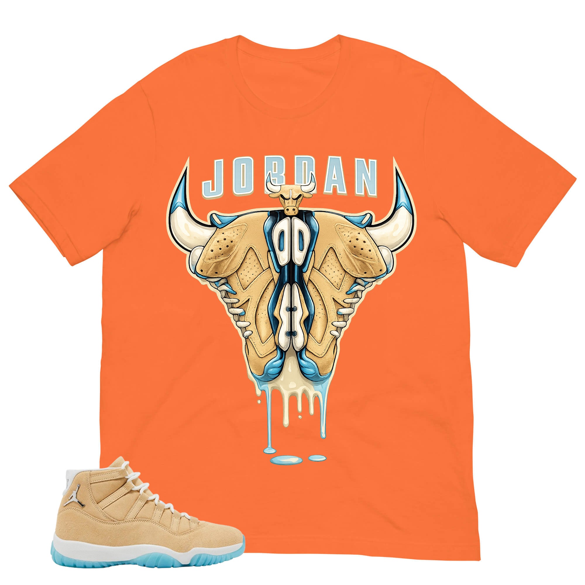 Graphic Tee Jordan Bull Head Shirt - to Matching Air Jordan 11 H-Town | Zadago