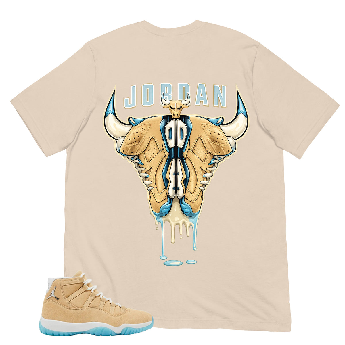 Graphic Tee Jordan Bull Head Shirt - to Matching Air Jordan 11 H-Town | Zadago