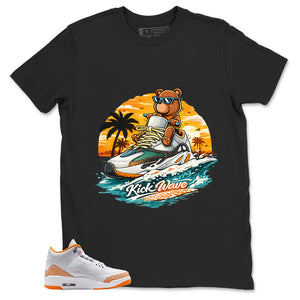 Graphic Tee Kick Wave Shirt - to Matching Air Jordan 3 Orange Citrus | Zadago
