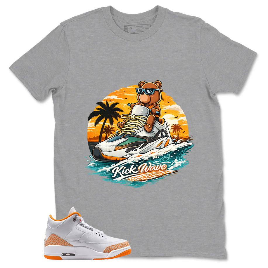 Graphic Tee Kick Wave Shirt - to Matching Air Jordan 3 Orange Citrus | Zadago