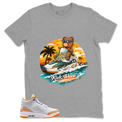 Graphic Tee Kick Wave Shirt - to Matching Air Jordan 3 Orange Citrus | Zadago