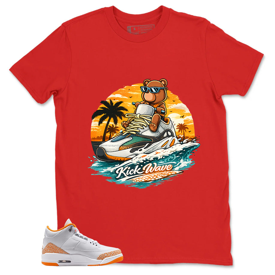 Graphic Tee Kick Wave Shirt - to Matching Air Jordan 3 Orange Citrus | Zadago