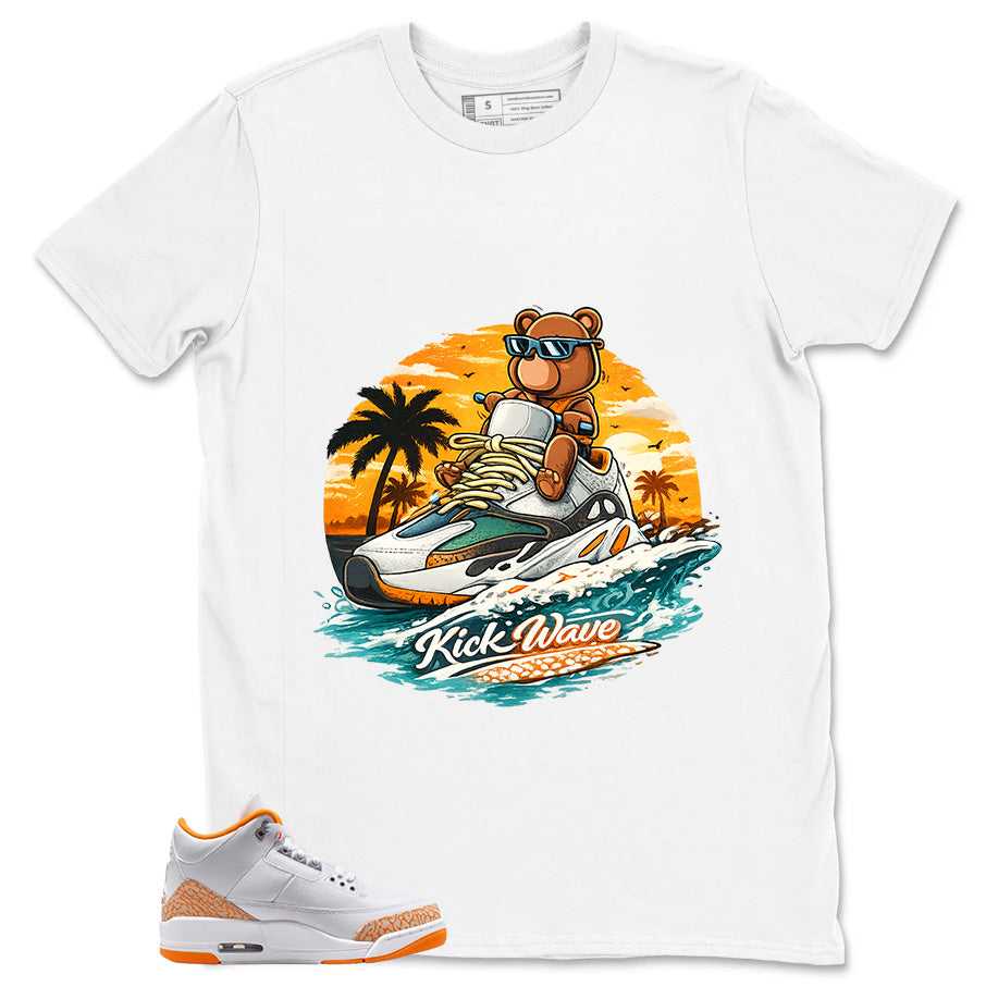 Graphic Tee Kick Wave Shirt - to Matching Air Jordan 3 Orange Citrus | Zadago