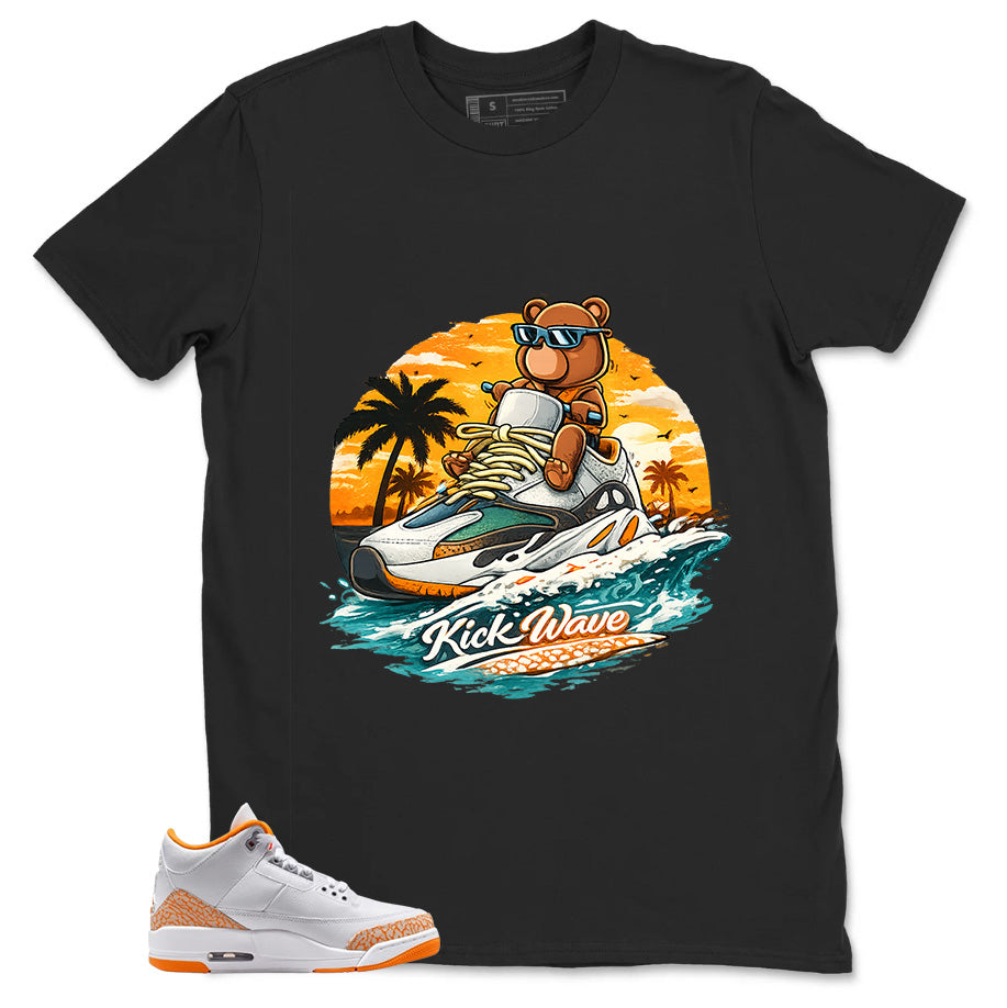 Graphic Tee Kick Wave Shirt - to Matching Air Jordan 3 Orange Citrus | Zadago