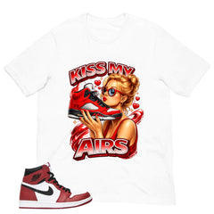 Graphic Tee Kiss My Airs Shirt - to Matching Air Jordan 1 Chicago | Zadago