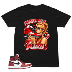 Graphic Tee Kiss My Airs Shirt - to Matching Air Jordan 1 Chicago | Zadago
