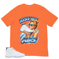 Graphic Tee Kiss My Airs Shirt - to Matching Air Jordan 11 Legend Blue | Zadago
