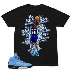 Graphic Tee Kobe Bryant All Star Shirt - to Matching Air Jordan 5 UNC | Zadago