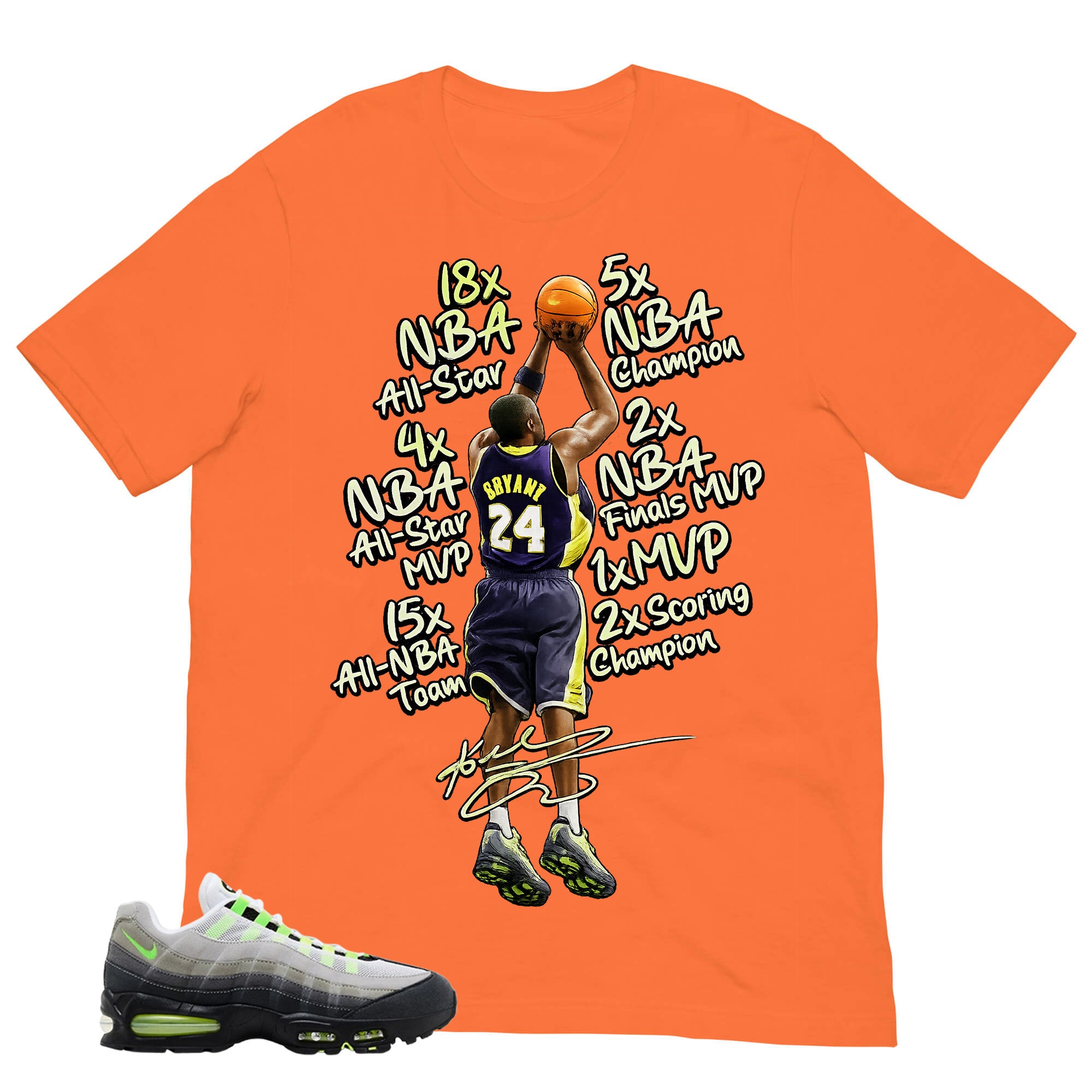 Graphic Tee Kobe Bryant All Star Shirt - to Matching  Air Max 95 Neon | Zadago