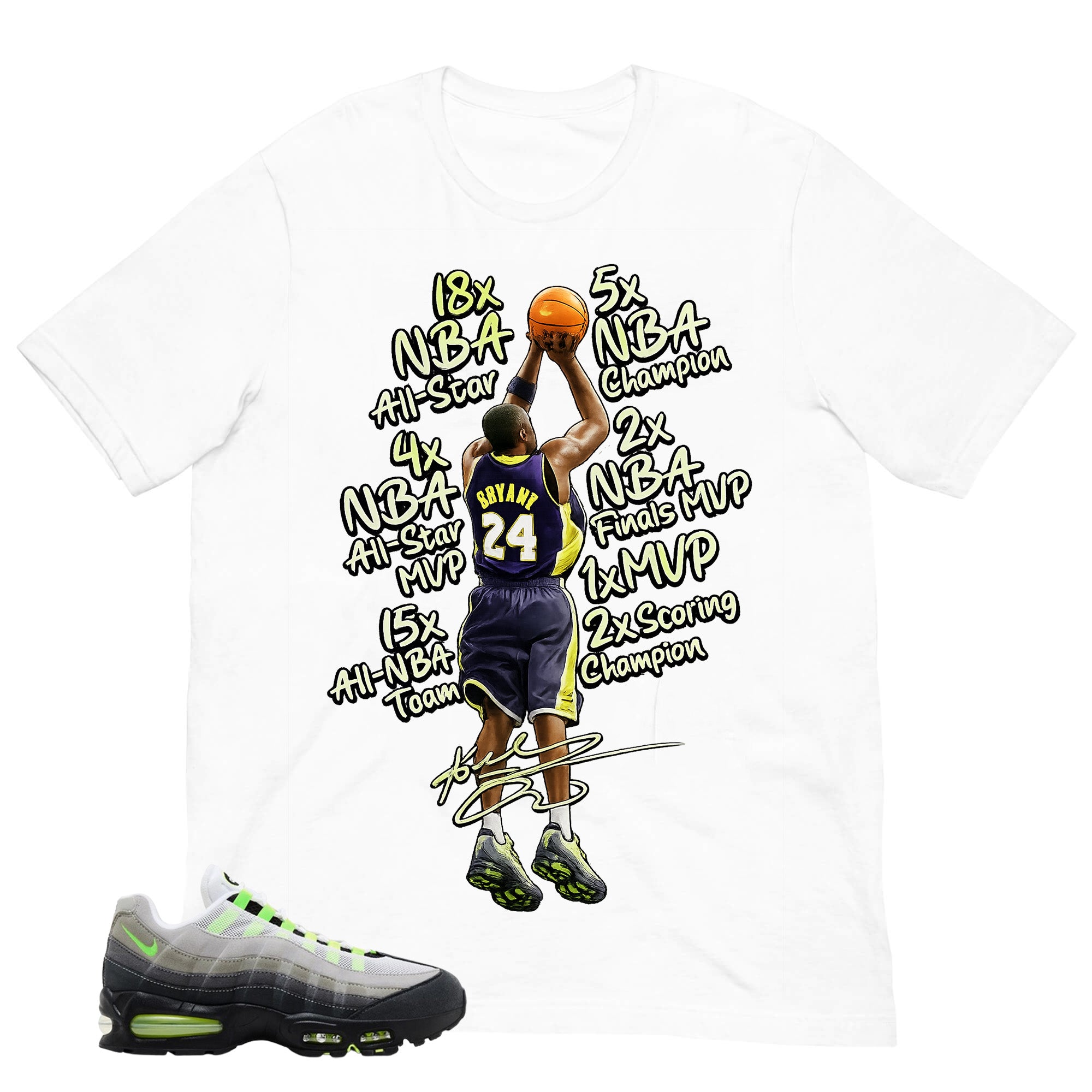 Graphic Tee Kobe Bryant All Star Shirt - to Matching  Air Max 95 Neon | Zadago