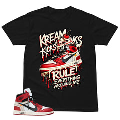 Graphic Tee Kream Kicks Shirt | Matching  Off-White x Air Jordan 1 Chicago | Zadago